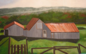 Icelandic Sheep Barn IV, 2007 | 24" x 48" Oil on Canvas