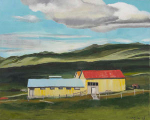 Jon and Eline's Horse Barns, 2003 | 20" x 24" Oil on Canvas